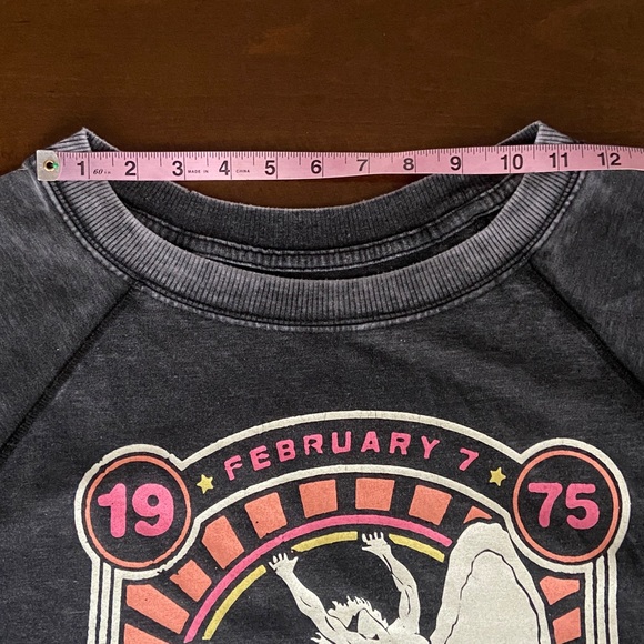 Recycled Karma Women's Graphic Acid-wash Sweatshirt featuring Led Zeppelin. XS - Picture 8 of 10